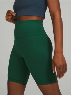 Lululemon Wunder Train High-Rise Short 8" Everglade Green Size 10